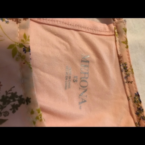 floral Pink Lace Cap Sleeve Top | XS - Picture 4 of 5